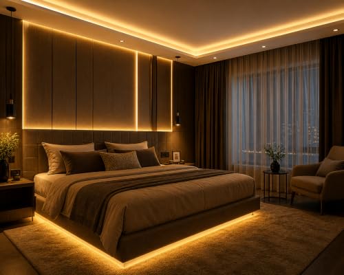 Image of MoonlitDreams LED Strip Light, 30 Meter 5730 SMD Warm White Decorative Light for Home, Ceiling, Bedroom & Festival Decoration