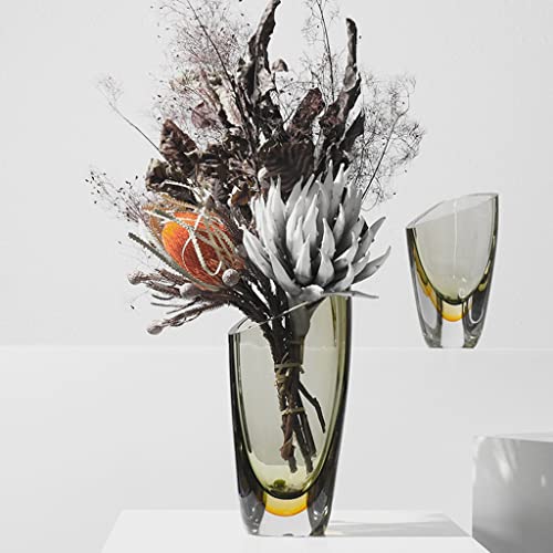 Vase de verre pour fleurs séchées table de fleur salon moderne