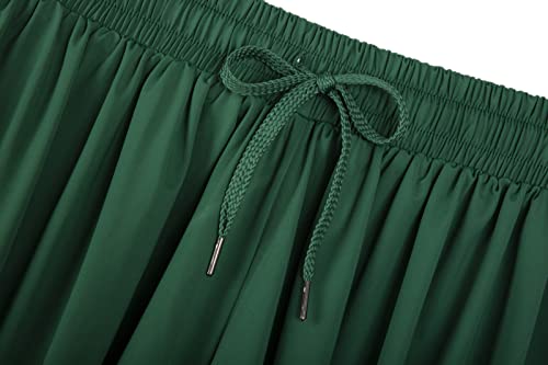 Image of 2 in 1 Flowy Running Shorts for Women Gym Yoga Athletic Womens Workout Biker Spandex Lounge Sweat Skirt Summer