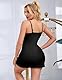 ohmydear Nachthemd Damen Große Größen Sexy Babydoll Negligee mit integriertem BH Modal Pyjama Kurz Nachtkleid V-Ausschnitt gepolsterte Nachtwäsche Hauskleid