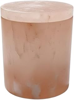 Himalayan Natural Salt Urn- Classical Cylinder Shaped Biodegradable Eco Urn for River or Earth Burial, Adult-Sized Cremation, 10 Inches High, Volume 200 Cubic inches.
