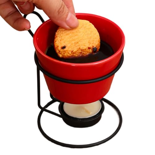 Generisch per fonduta di Cioccolato, 11 x 10,5 x 8,5 cm, scalda Fusione di Cioccolato, per Burro e Formaggio, Feste di Famiglia, Natale, Cucina e caffè