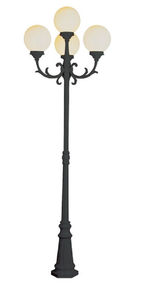 TRANS GLOBE Imports 4080 BK Transitional Four Light Pole Light from Wilshire Collection in Black Finish, 29.00 inches
