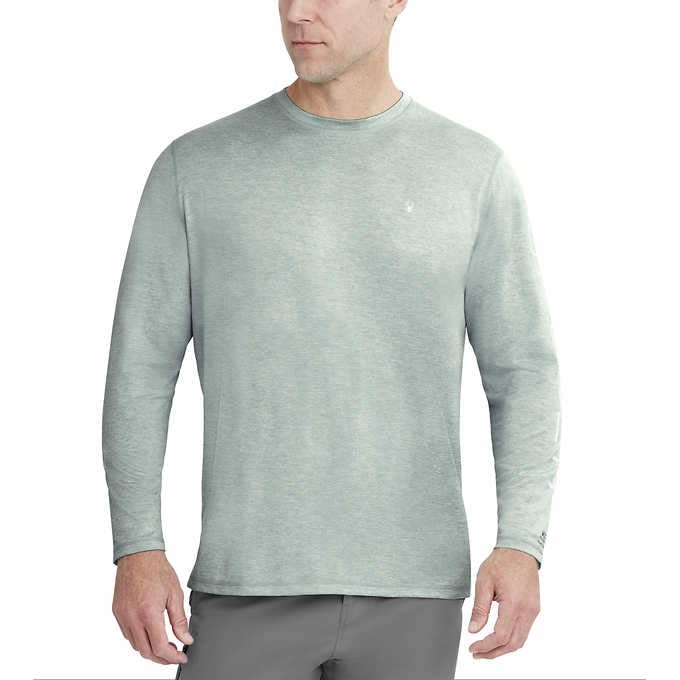Spyder Men's Standard Heather Long Sleeve Rashguard, Gray, X-Large