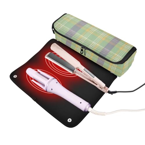 GuoChe Heating Tools Travel Bag Organizer with Iron Mat Classic Plaid Pattern miniatura 2