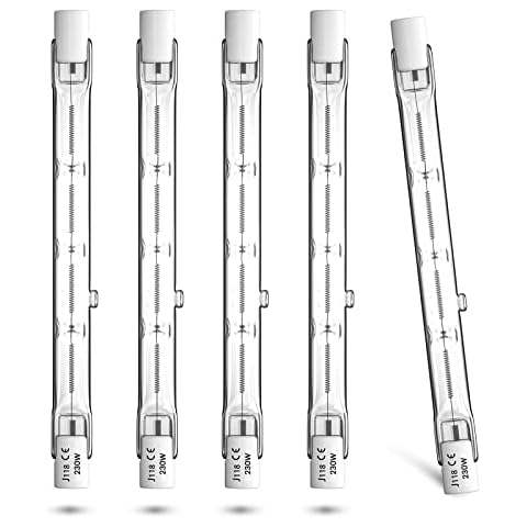 Bonlux Dimmbar 230W R7S Halogenlampe 118MM Halogen Leuchtmittel Warmweiß 2800K, J118 Linear Halogenstab Reflektor Flutlicht, Ersatz für 20W LED Leuchtmittel Cover