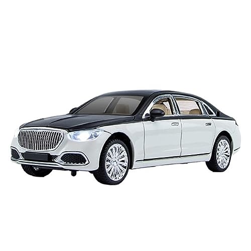 Voiture en alliage moulé 1:22 Maybach S680 blanche, finis les plastiques fragiles avec ce modèle métal