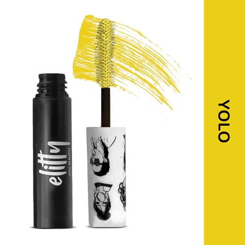 Image of Elitty Pop Colored Lush Lashes Mascara - YOLO (Yellow), Waterproof, Smudge proof, Curling and lengthening, Infused with Witch Hazel and Almond Oil, Vegan & Cruelty Free -5 ML Each