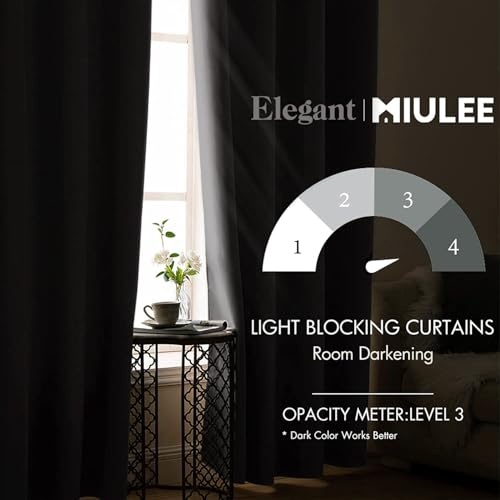 Image of MIULEE Closet Curtain for Open Closet Without Door Grommet Top 34x80 Inches | Covers Closet, Privacy Curtains for Room Divider, Sun /Light Blocking, Quality Fabric, Doorway