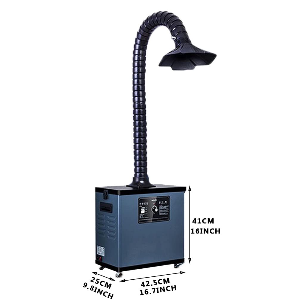 Extractor de Humos de Soldadura de 80 W Extractor de Humos de Soldadura portátil con Brazos de Soldadura Flexibles y Perilla de Mango Regulación de Velocidad Continua para soldar Estación de Trabajo
