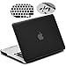 LENTION Plastic Hard Case for 13-inch MacBook Pro with CD/DVD Drive (A1278), Matte Finish Case with Rubber Feet, Come with Anti Dust Port Plugs (Black)