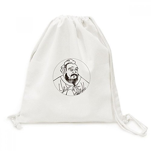 Sac cordon en toile Taoïsme Lao Tseu pour voyage et quotidien