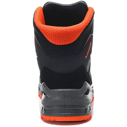 Buty ochronne S3 "LARROX WORK GTX BLACK MID", czarny, szary, pomarańczowy, 47 EU
