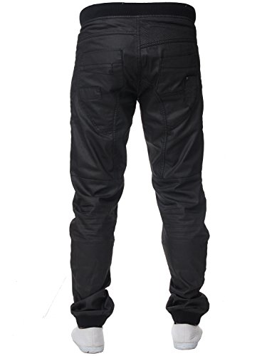 Enzo Mens Cuffed Jeans Designer Denim Joggers Pants Big King Sizes All Waists2