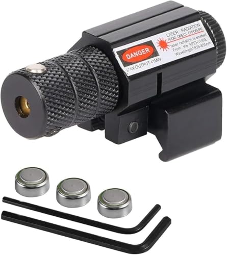 KinZon Mira Láser Táctica Roja con Montaje en Rail Picatinny 20mm, para Fusiles de Caza,...