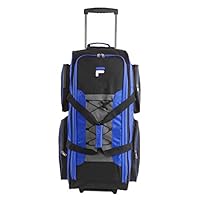 Fila 32" Large Lightweight Rolling, Black, One Size, Blue, One Size, 32" Large Lightweight Rolling Duffel Bag
