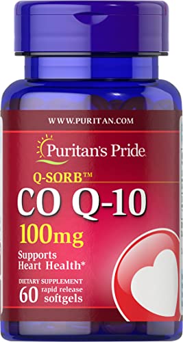 Q-Sorb CoQ10 100mg, Supports Heart Health, 60 Rapid Release Softgels by Puritan's Pride, 60 ct