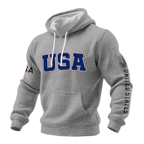 Sudadera con capucha corta para hombre en gris talla L