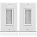 Price comparison product image Fosmon 1-Gang Wall Plate (2 Pack), Brush Style Opening Passthrough Low Voltage Cable Plate in-Wall Installation for Speaker Wires, Coaxial Cables, HDMI Cables, or Network/Phone Cables