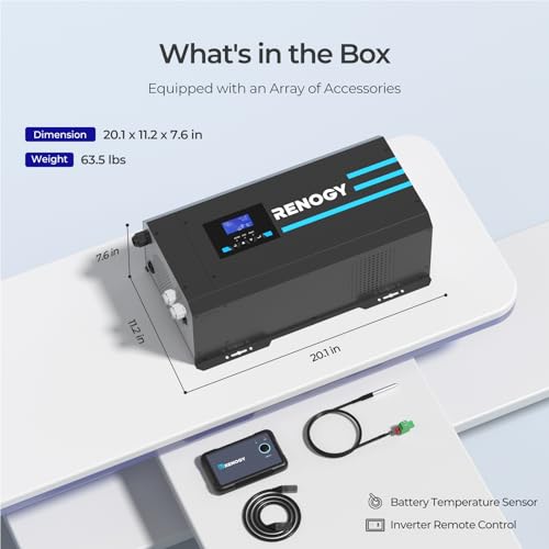 Renogy 3000 WATT 3000W Pure Sine Wave Inverter Charger 12V Dc To 120V Ac Surge 9000W thumb #8