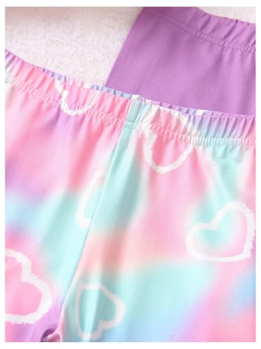 Floerns Girl's 3 Pack Cute Leggings Pants Elastic Waist Comfy Casual Skinny Trousers4