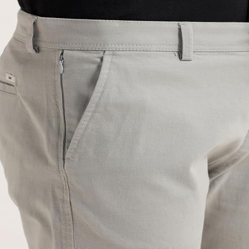 Image of BASICS Premium Cotton Stretch Formal Trousers for Men | Office Pants