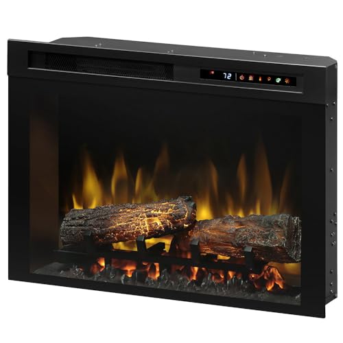 Dimplex 33 Inch Built-in Electric Fireplace - Multi-Fire XHD Firebox with Logs and Realistic Multi-Color Flames | Model: XHD33L