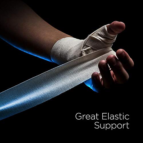 Pro Impact Mexican Style Boxing Handwraps 180" With Closure – Elastic Hand & Wrist Support For Muay Thai Kickboxing Training Gym Workout Or Mma For Men & Women - 1 Pair (Black) #TOP7