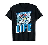 Ce design amusant de course de motoneige pour les femmes et les hommes qui aiment leurs sports d'hiver ou leurs passe-temps de motoneige. Montrez que vous êtes un fier coureur de motoneige. Sur le motif de course de motoneige est la citation Snowmobile Life.