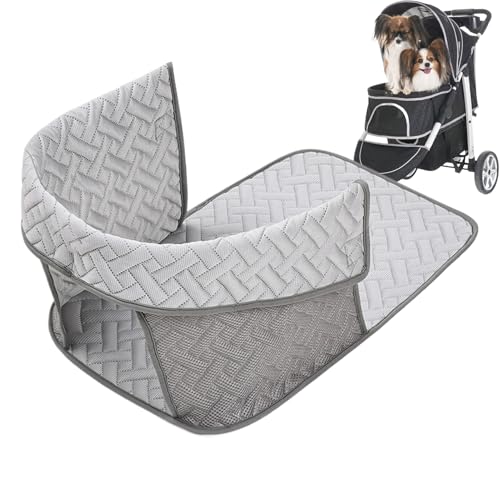 Inserto extraíble para cochecitos para mascotas almohadas frías protección de cochecitos | PAD-RSISTANTE SLIPT impermeable para gatos perros, fácil de limpiar.