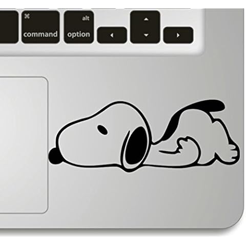 Vati Leaves Removable Snoopy Sleep Humor Handmade Partial Art Skin Cool Design Vinyl Decal Sticker for Trackpad Keypad Of Apple Macbook Pro Air Mac Laptop Cover