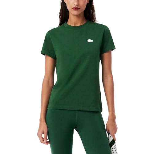 Lacoste Women's Ultra Dry Technical Cotton Sport T-Shirt, Green, 6