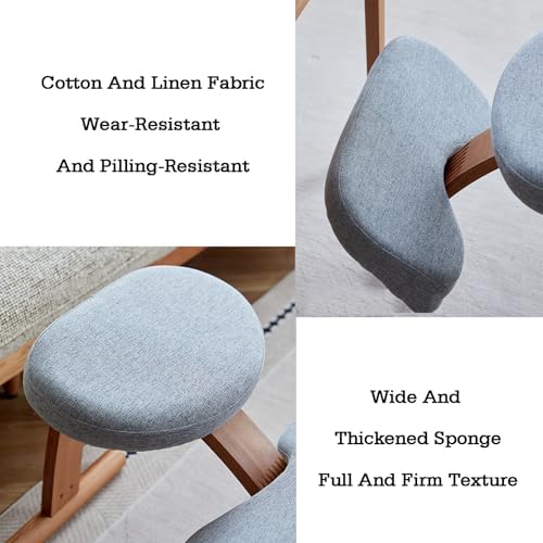 Ergonomic Kneeling Chair with Thick Cushion, Rocking Posture Stool for Improved Back Support, Neck Pain Relief, Enhanced Circulation – Perfect for Office Use