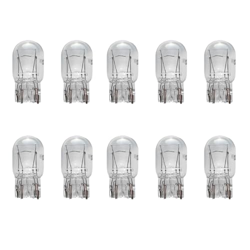 Lyxheth 10PCS 7443 Bulb, Car Brake Lights, 1891/7443 12V 21/5W Quartz Glass Shockproof Anti-UV Dual-filament Mini Halogen Bulbs, Universal T20 Automotive Brake Bulb Car Accessory for Cars Trucks SUVs