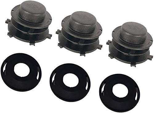 3?of Trimmer Head Spool & Cover for Stihl FS 55 80 83 85 90 100 110 120 130 Replace Parts Garden Accessories Black