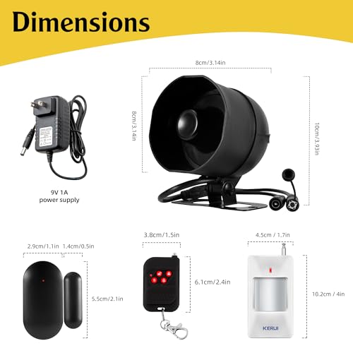 Upgraded WiFi Security Alarm System Kit-Wireless 120db Loud Weatherproof Siren Horn with Remote Control& Door Contact Sensor&Motion Sensor Alarm Home Hotel Garage Shop Burglar Alarm System(Wifi Set G) by TOWODE - Image 6