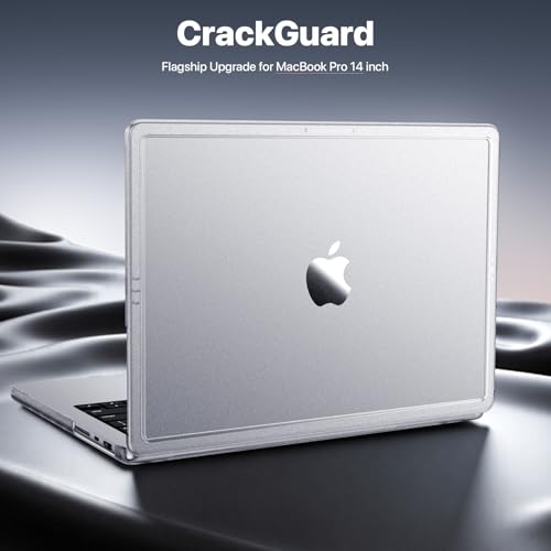 Image of Soonjet CrackGuard for MacBook Pro 14 inch Case | M5 M4 M3 M2 M1 Pro /Max 2026-2021 | Anti-Crack Upgrade | Flawless Fit | Anti Fingerprint & Scratch | Hard Shell Laptop Cover | Matte Clear