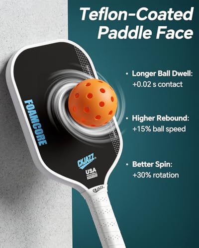 Image of Pickleball Paddle - Carbon Fiber Pickleball Paddle - 100% Foam Core Performance Paddle