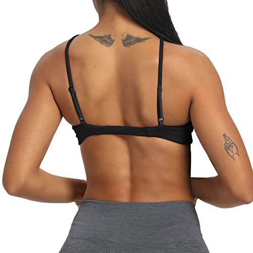 Aoxjox Women's Workout Sports Bras Fitness Adjusted Ariel Halter Bra Yoga Crop Tank3