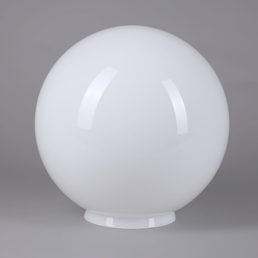 Kugelglas Weiß glänzend Ø 300mm Lampenglas Kragenrand Ersatzglas Leuchtenglas E27