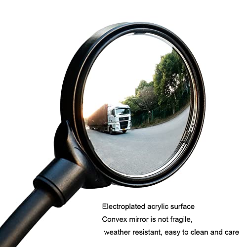 Bike Mirror, Bicycle Rear View Handlebar Mirrors Wide Angle Acrylic Convex Safety Adjustable Rotatable Scratch Resistant Shockproof Aluminum Tube Bike Mirrors For Mountain/Kids/Ebike Bikes （1 Piece） #TOP5