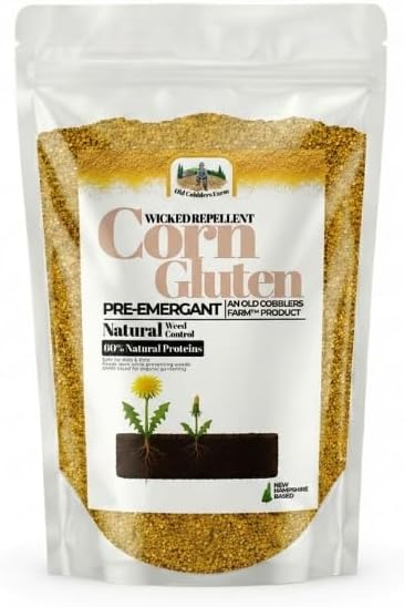 Old Cobblers Farm™ Wicked Repellent Corn Gluten - Lawn Care for Healthy Grass,Pre-emergant, Ground-Breaking Formula with Pure Corn Gluten (5/10/15/20 lbs) (5 lbs)