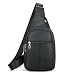 Imagen de PureBowlic Bolso cruzado de cuero ligero ajustable para hombre