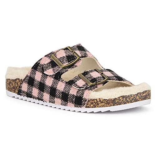 Olivia Miller Girls Anica Slide, Round Toe Slippers, Ethylene Vinyl Acetate Outsole