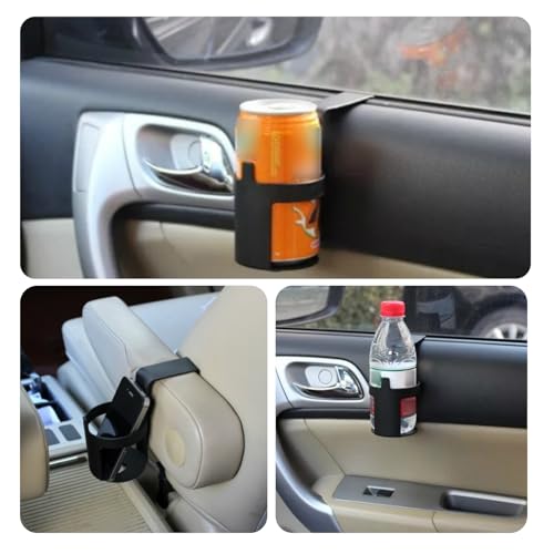 2 Portavasos colgantes para carro con abrebotellas negro miniatura 6