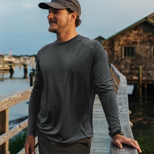 Free Fly Men's Shade Long Sleeve - UPF 50+ Sun Protection Clothing Men's Sun Shirt, Bamboo Viscose Long Sleeve Shirt3