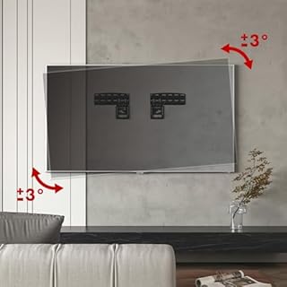 Supporto TV da parete ultra sottile Maclean MC-806N per Samsung Neo QLED QLED Crystal UHD The Frame 43-85" | Carico 60kg | No Gap 7,5mm | Inclinabile ±3° | VESA 150 x 100 a 1200 x 800