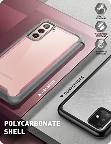 Image of i-Blason PC Ares Series Case Cover For Galaxy S21 5G (2021 Release), Rugged Clear Bumper Case Cover Without Built-In Screen Protector (Pink)