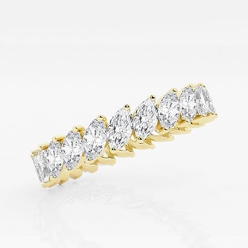 PVN Jewels Marquise Lab Grown Cubic Zirconia Diamond Eternity Band in 925 Sterling Silver2