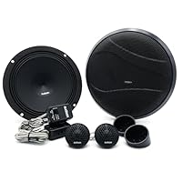 Audison APK 165 2-Wege-Komponentensystem, 165 mm Tieftöner und Hochtöner mit Frequenzweichen, 300 W Peak, 2 Ohm, 50 Hz bis 20 kHz Frequenzgang, Schwarz